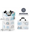 Blueangle Cute Elephant Laundry Hamper Waterproof Hamper Foldable Laundry Basket for Storage12.6"x 11"x 22.7"