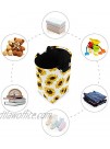 FICOO Large Laundry Hamper Sunflower Flower Laundry Basket with Handle Oxford Collapsible Organizer Basket for Nursery Bedroom