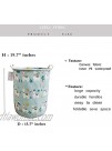 LEELI laundry Hamper with Handles-Collapsible Canvas Basket for Storage Bin,Kids Room,Home Organizer,Nursery Storage,Baby Hamper,19.7×15.7 Blue Llama