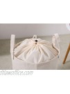 LifeCustomize Large Laundry Basket Hamper Standing Rabbit Collapsible Drawstring Round Clothing Storage Baskets Nursery Baby Toy Organizer