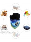 Unimagic Collapsible Laundry Basket Soccer 3D Print Laundry Hamper Large Cloth Hamper Laundry Organizer Holder with Handle