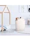 Univivi Blanket Basket ,Extra Large Cotton Rope Basket ,Woven Laundry Basket,Baby Laundry Hamper,Pillow Basket,18’’L18’’W20’’H,White and Grey