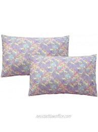 Brandream Kids Pillow Cases Set of 2 Standard 100% Cotton Pink Rainbow Unicorn Pillow Covers Decorative Pillow Covers for Full Queen Size Bed Daybed