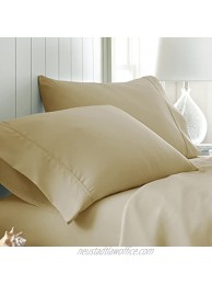 ienjoy Home 2 Piece Home Collection Premium Luxury Double Brushed Pillow Case Set King Gold
