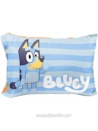 Jay Franco Bluey Hello 1 Single Reversible Pillowcase Double-Sided Kids Super Soft Bedding Official Bluey Product