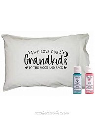 Nana Threads Personalized Gifts for Women Nana Gifts Bundle Funny Gifts Decorative Kids Activity | 1 Sentimental Pillowcase 2 Martha Stewart Multi-Surface 2 oz. Paint Moon and Back