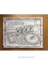 Pesach Decorate Color Your Own Pillowcase Seder Haggadah Printed Coloring Craft Kit for Kids 10.5 x 14 Inches Creative Passover Celebrations Gift for Kids & Adults Single Set