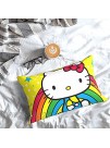 Rainbow Cat Girls Reversible Pillowcase Standard Kids Pillow Cover Soft Microfiber Breathable and Hypoallergenic Living Room Decorative Case Set 20 X 30 Inch 1 Piece Pillow Case Only