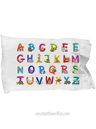 SpreadPassion Kid's Alphabet Animal Pillow Case