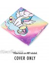 Wake In Cloud Kids Floor Pillow Case Cover Only Colorful Unicorns Rainbow Microfiber Lounger Toddler Floor Pillow Cover Requires 5 Standard Size Pillows Pillows Not Included