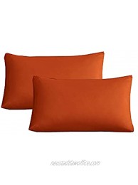 Wellboo Caramel Pillowcases Burnt Orange Pillow Covers Queen Modern Rust Caramel Soft Cotton Bed Plain Color Pillow Cases Women Girls Dorm Pillow Protecter Soft Health Luxury Color Envelope Closure